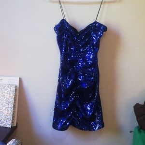 Blue gleaming dress